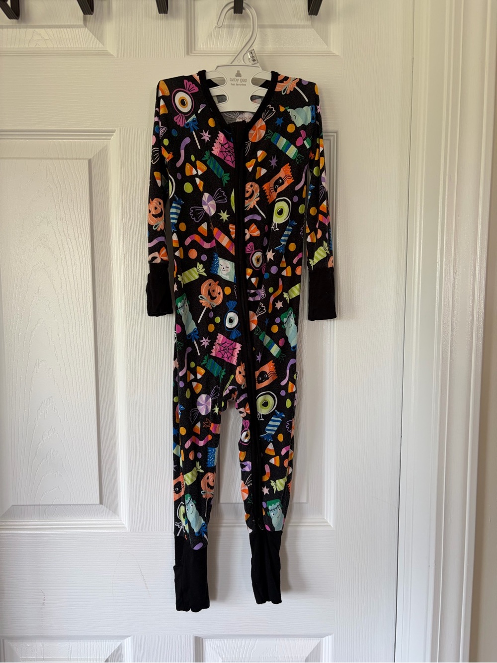 Little Sleepies Kids Black Halloween Print One-Piece Pajama Romper